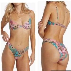 Billabong Visions of Paradise Demi Underwire Bikini Top & Bondi Bikini Bottom, M